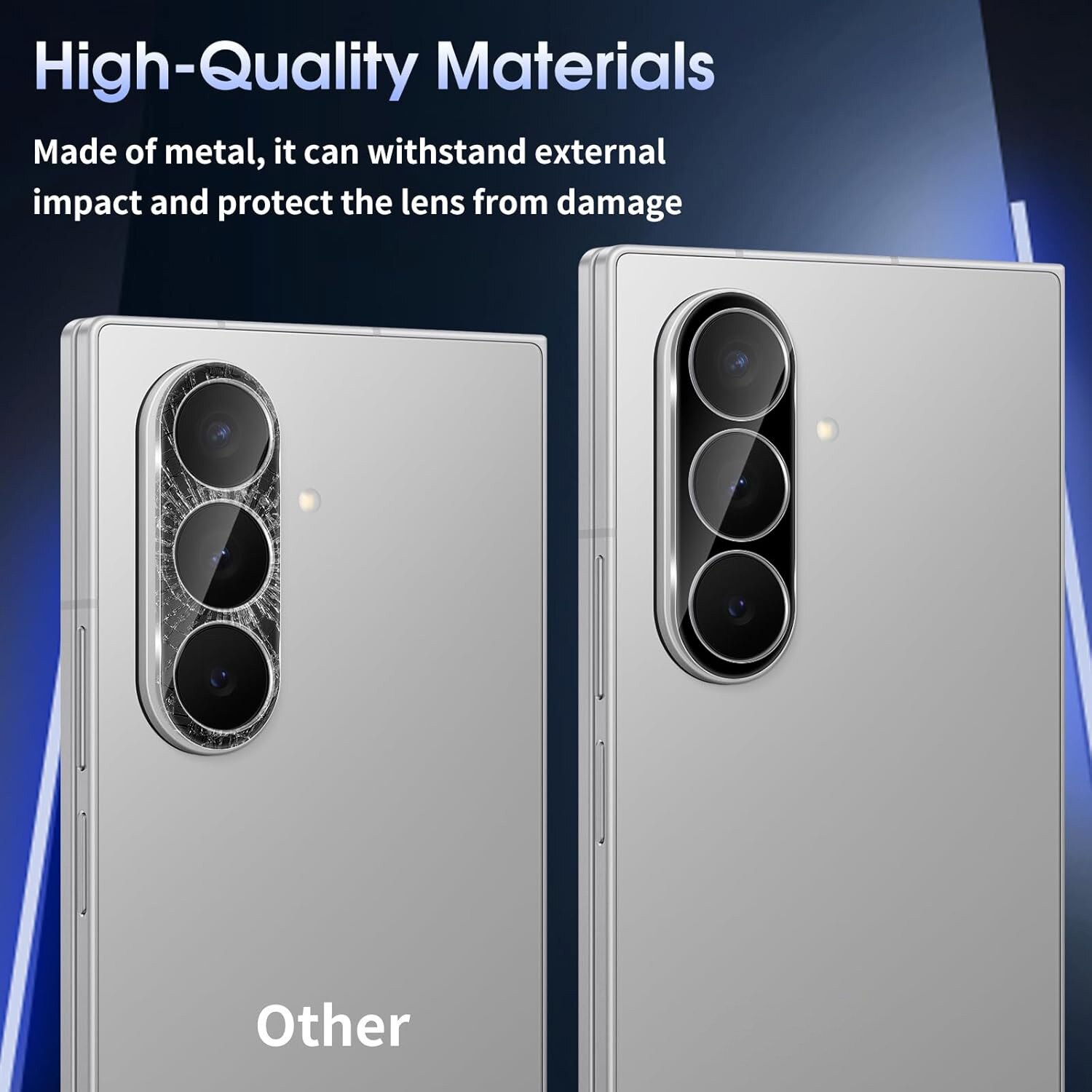 Set 2 folii de protectie din sticla temperata, MDUG, 9H duritate, negru, pentru Samsung Galaxy Z Fold7