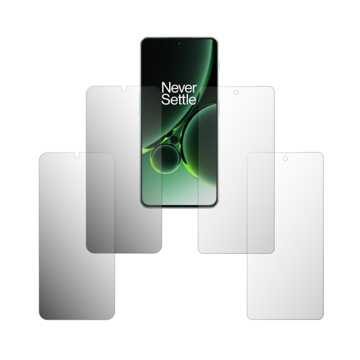 Set 4X Folie Protectie Ecran Folie24, pentru OnePlus Nord 3, 2X Ultra-Clear + 2X Mate, Acoperire Full-Display si Case-Friendly, Adezive, Flexibile cu Auto Regenerare