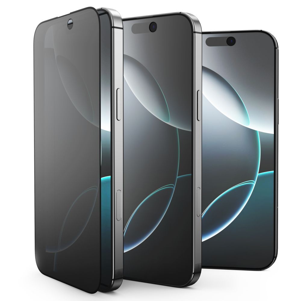 Set 2 folii sticla securizata Tech-Protect Glass Spy Plus Privacy compatibil cu iPhone 16 Pro / 17 / 17 Pro, Transparent