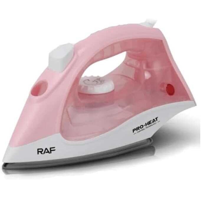 Fier de călcat cu aburi Raf R.1106P, cu reglare a temperaturii, rezervor de apă de 200 ml, roz, 1800 W
