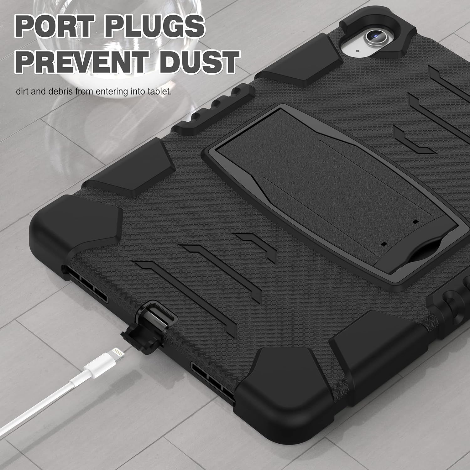 Husa Shockproof Armor pentru Samsung Galaxy Tab A11/A9(2025/2023), 8.7", Sigloo, stand Built-in, Protectie 360, Negru