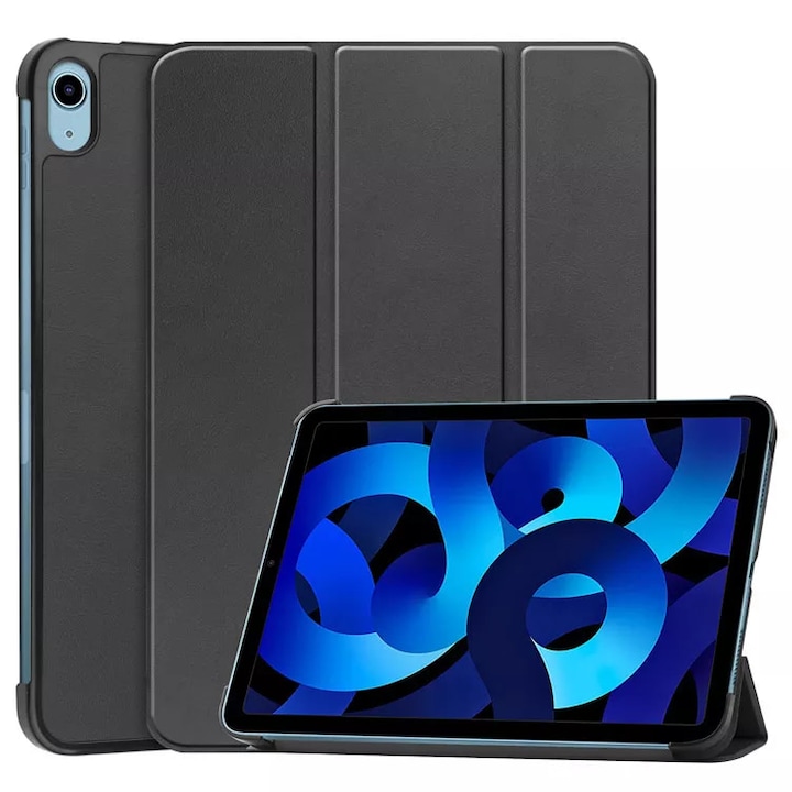 Husa pentru iPad 11 2025 tip stand functie sleep/wake-up, protectie 360 - negru