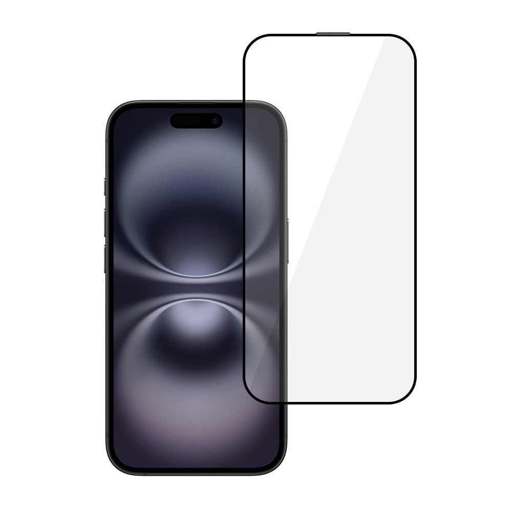 Folie de protectie pentru iPhone 16 Plus Full Glue Tempered Glass BLACK