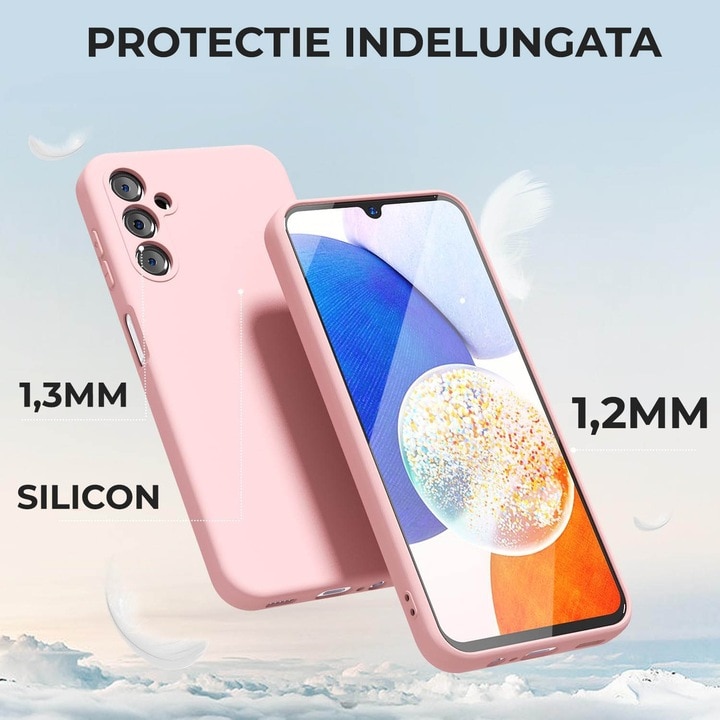Husa pentru Samsung A35 5G Daden® Silicon Soft, Ultra Slim, Protectie sporita, Interior de microfibra, Roz