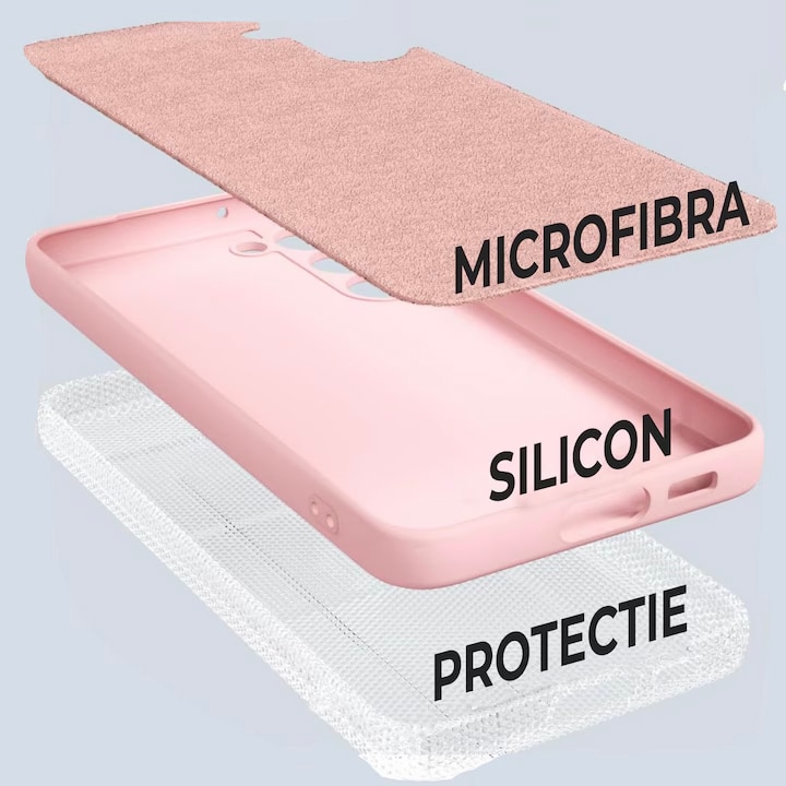 Husa pentru Samsung A35 5G Daden® Silicon Soft, Ultra Slim, Protectie sporita, Interior de microfibra, Roz