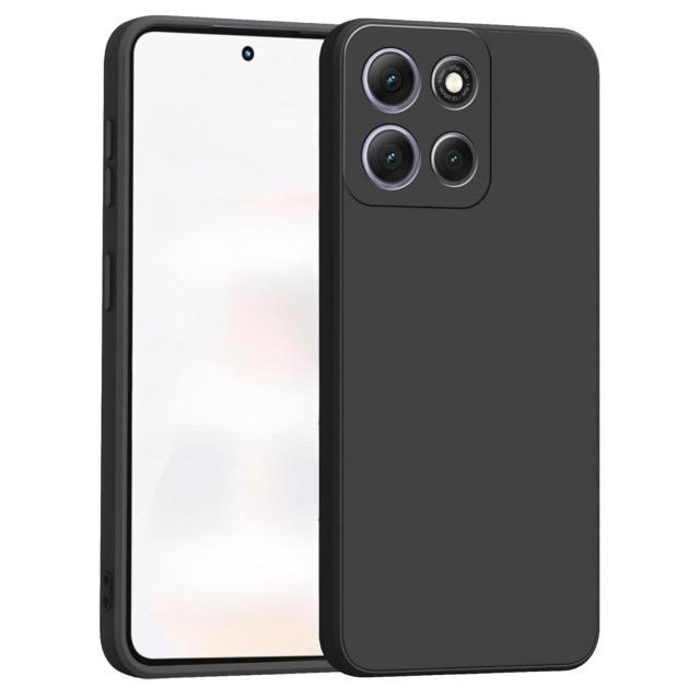 Husa Upzz® Ultra Slim Pentru Motorola Moto G86, Silicon Soft Slim, Protectie La Camera, Negru