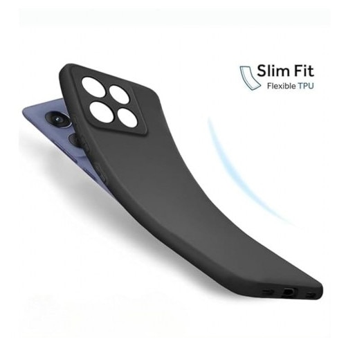 Husa Upzz® Ultra Slim Pentru Motorola Moto G86, Silicon Soft Slim, Protectie La Camera, Negru