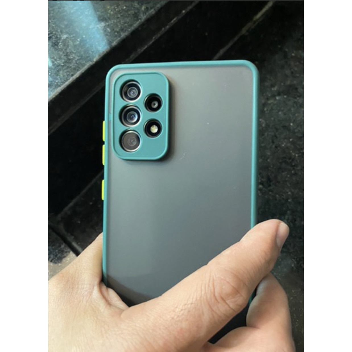 Husa Premium cu protectie la camere si finisaj mat pentru Samsung Galaxy A52 4G / A52 5G / A52s 5G, Verde inchis