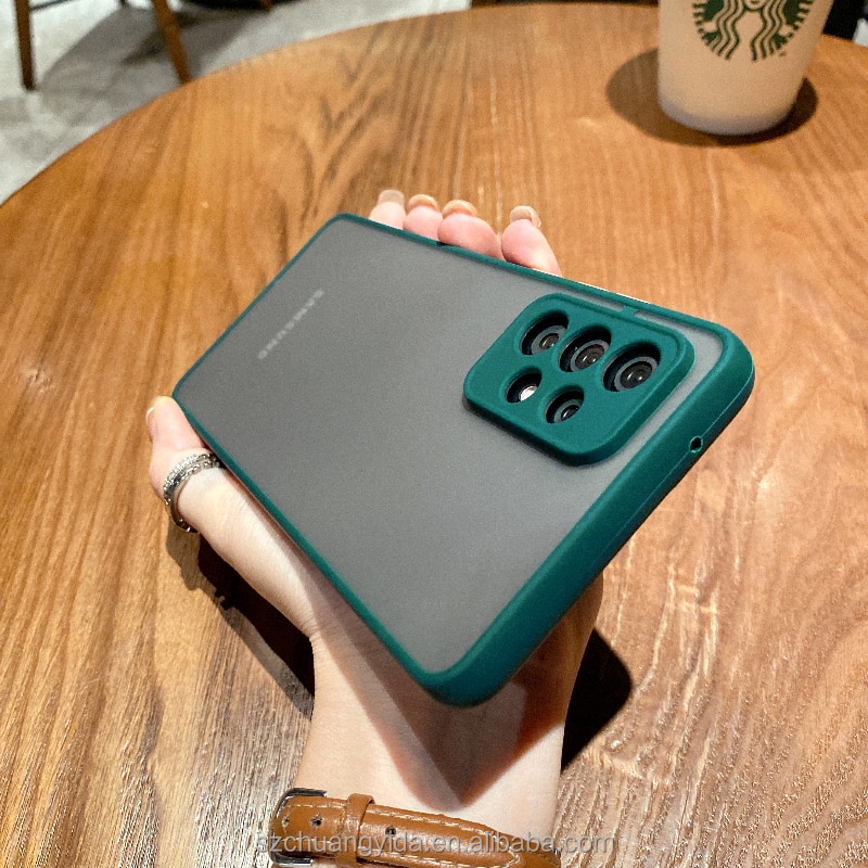 Husa Premium cu protectie la camere si finisaj mat pentru Samsung Galaxy A52 4G / A52 5G / A52s 5G, Verde inchis