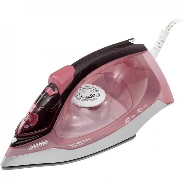Fier de calcat Mesko MS5028, 2200 W, Roz/Negru