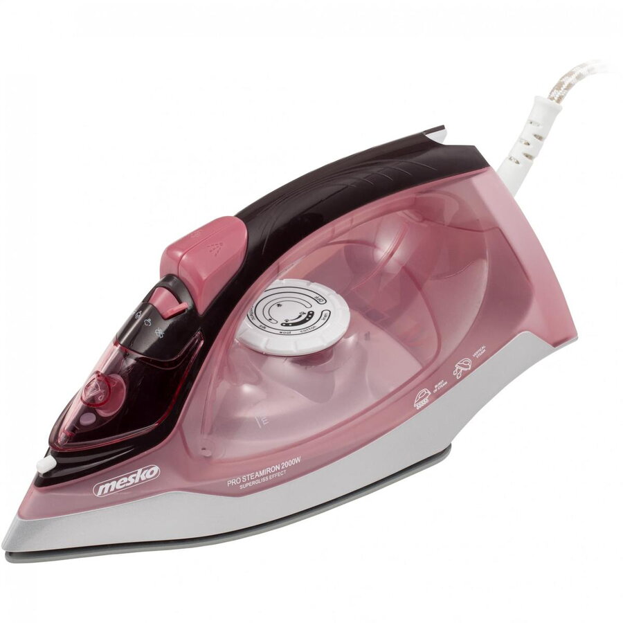 Fier de calcat Mesko MS5028, 2200 W, Roz/Negru