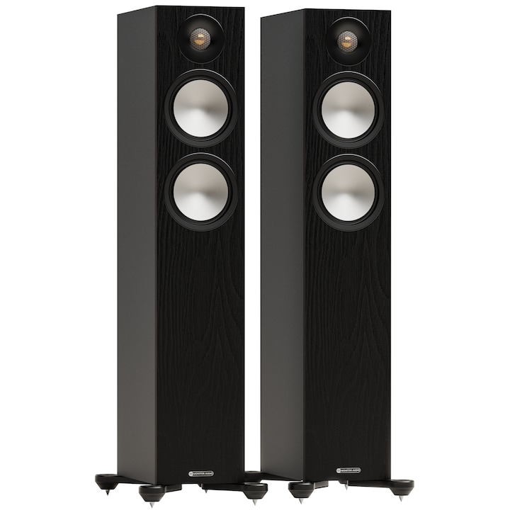 Boxe Hi-Fi Monitor Audio Bronze 300 7G, Black, set 2 buc, design cu doua cai si jumatate, 1 tweeter de 1 inch, 6 inch