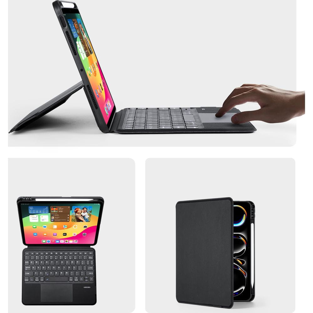 Husa Dux Ducis Bluetooth DK Series pentru iPad Pro 11 „5th gen 2024, negru