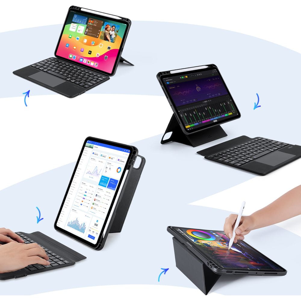 Husa Dux Ducis Bluetooth DK Series pentru iPad Pro 11 „5th gen 2024, negru