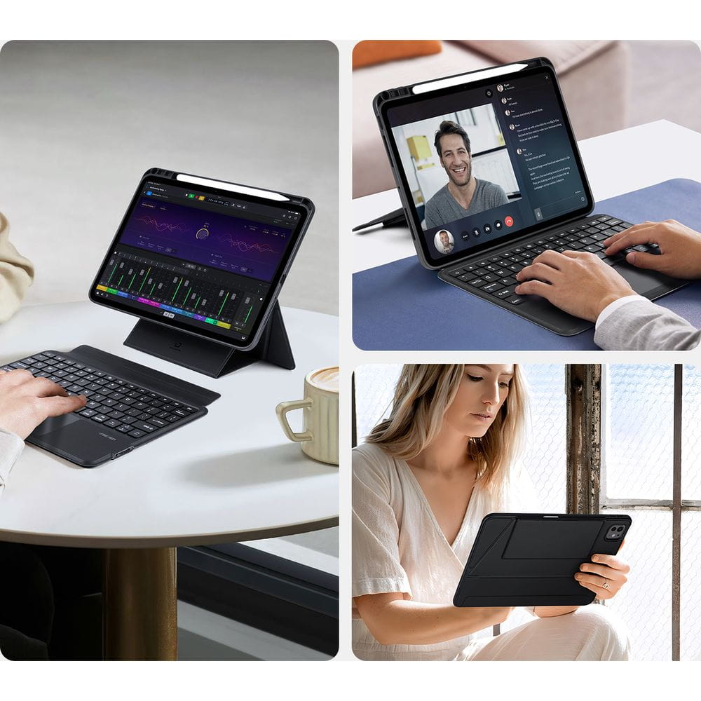 Husa Dux Ducis Bluetooth DK Series pentru iPad Pro 11 „5th gen 2024, negru