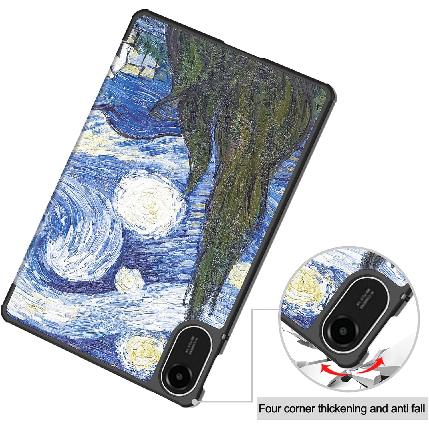 Husa Sigloo pentru tableta Xiaomi Redmi Pad Pro 12.1" – Slim, Tri-Fold Magnetic, Piele Ecologica, Antisoc, Stand Reglabil, – model Star Night