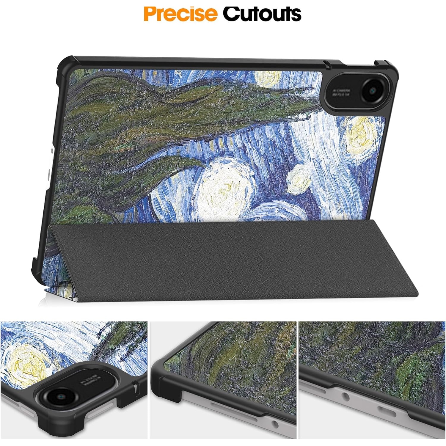 Husa Sigloo pentru tableta Xiaomi Redmi Pad Pro 12.1" – Slim, Tri-Fold Magnetic, Piele Ecologica, Antisoc, Stand Reglabil, – model Star Night