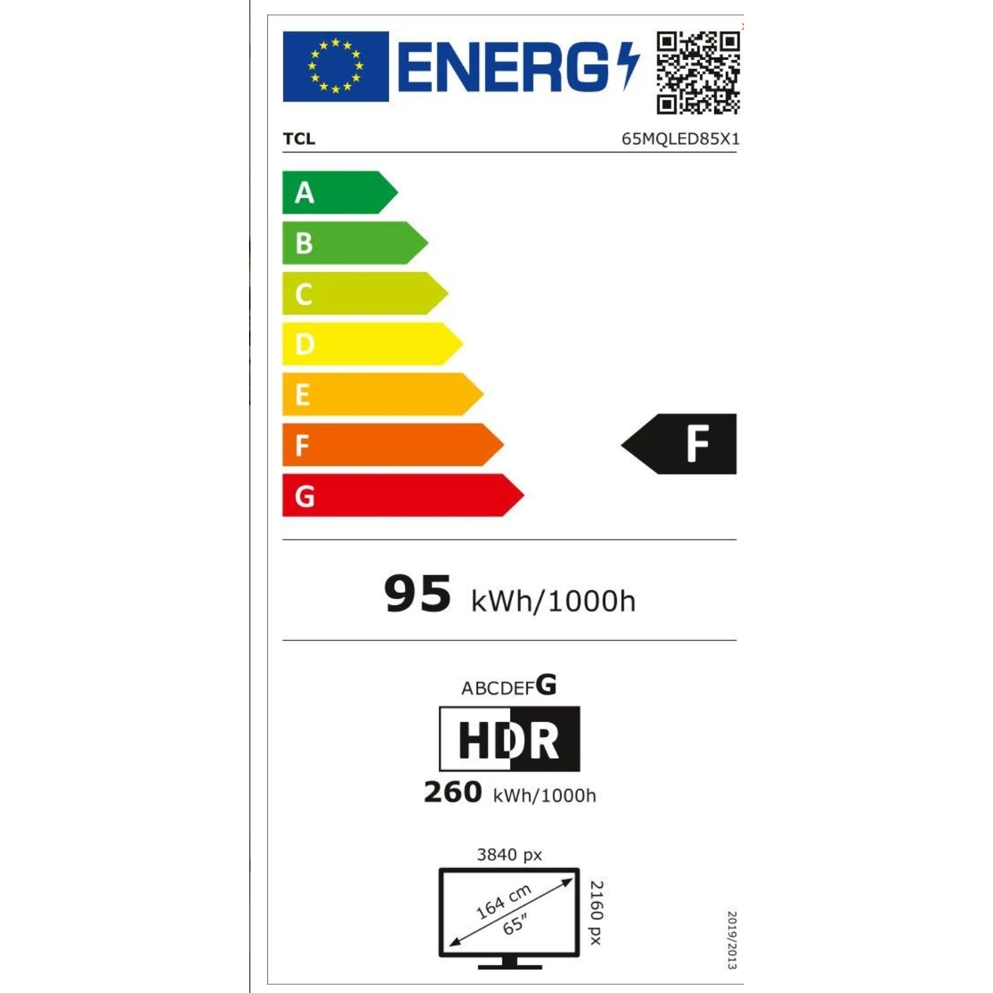 Televizor TCL 65MQLED85 QLED, 165 cm, 4K UHD, HDR, Smart TV, control vocal, 144 Hz