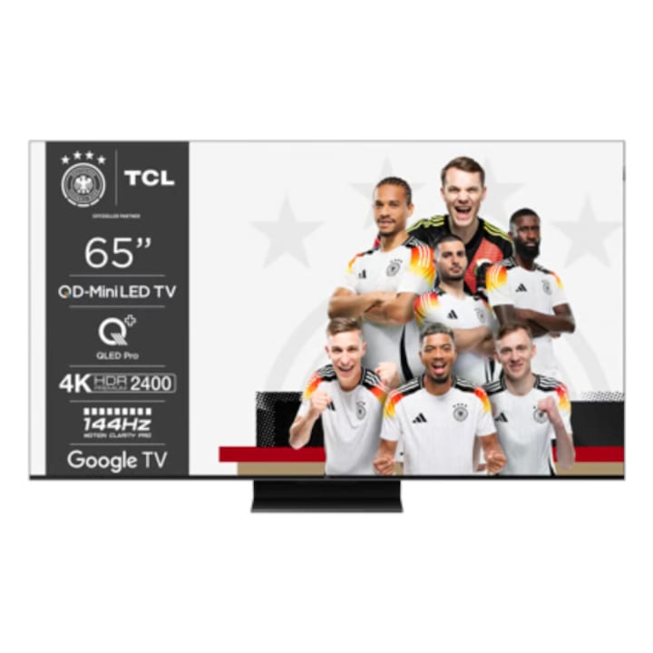Televizor TCL 65MQLED85 QLED, 165 cm, 4K UHD, HDR, Smart TV, control vocal, 144 Hz