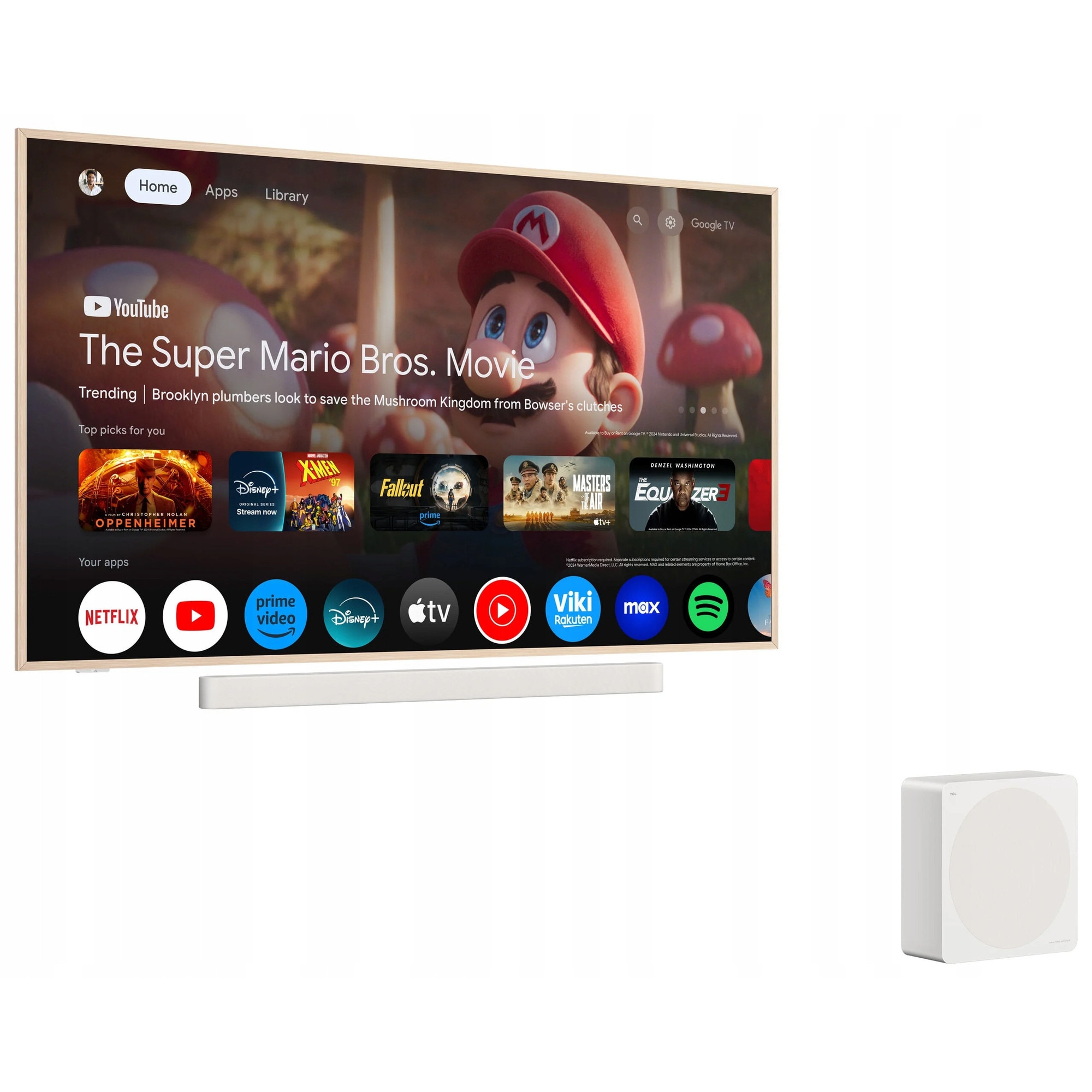 Televizor QLED 75" TCL 75A300 PRO 4K 144 Hz Google TV, cu soundbar Bang & Olufsen
