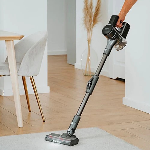 Aspirator vertical CAMRY PRO, motor fara perii, 400W, 2 acumulatori, 100 minute autonomie, 0,6L