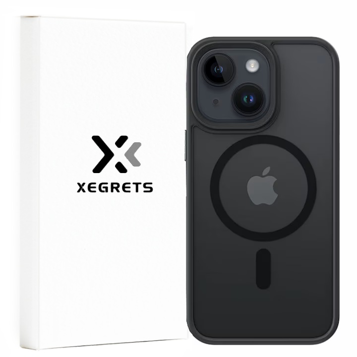 Husa de Protectie, Compatibila Apple iPhone 13, Doctor Shield Fantom, XEGRETS®MagSafe - Negru