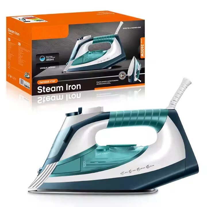 Fier de Calcat cu Abur, 2200W, Talpa Ceramica Antiaderenta, 450 ml, Temperatura Reglabila in 5 Trepte, Functie Abur, Design Ergonomic, Ideal pentru Uz Casnic si Profesional