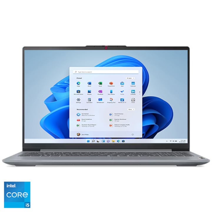 Laptop Lenovo IdeaPad Slim 3 15IAH8 cu procesor Intel® Core™ i5-12450H pana la 4.4 GHz, 15.6", Full HD, IPS, 16GB, 512GB SSD, Intel® UHD Graphics, Windows 11 Home, Arctic Grey