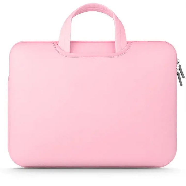 Husa Geanta Upzz Tech Protect Airbag Compatibila Cu Laptop 13 Inch, roz
