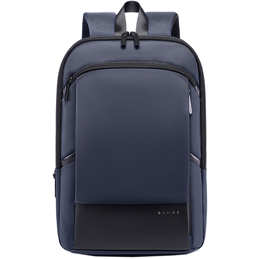 Rucsac laptop 15.6 inch, extensibil, buzunar antifurt, sistem fixare pe valiza, rezistent la stropi de apa, model ingust, design minimalist, BANGE, BG77115BE, Albastru