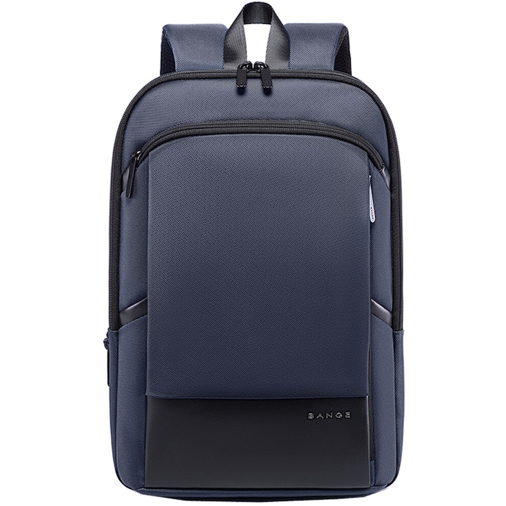 Rucsac laptop 15.6 inch, extensibil, buzunar antifurt, sistem fixare pe valiza, rezistent la stropi de apa, model ingust, design minimalist, BANGE, BG77115BE, Albastru