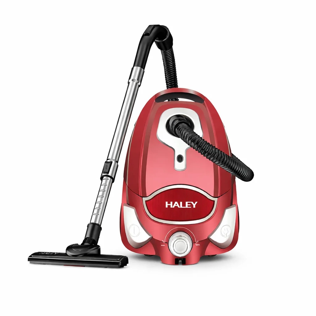 Aspirator HALEY HY-917 3000W, Fara Sac, Recipient 4L, Roșu Metalizat