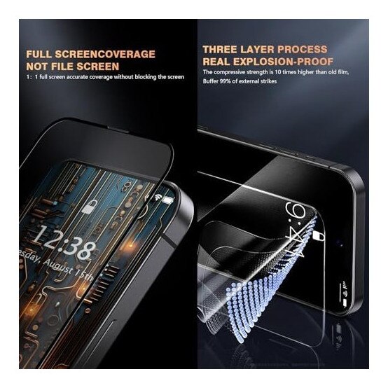 Folie Sticla Securizata Upzz® Compatibila Cu Honor X5c Plus, Privacy AntiSpy, Filtru Confidentialitate 40 Grade