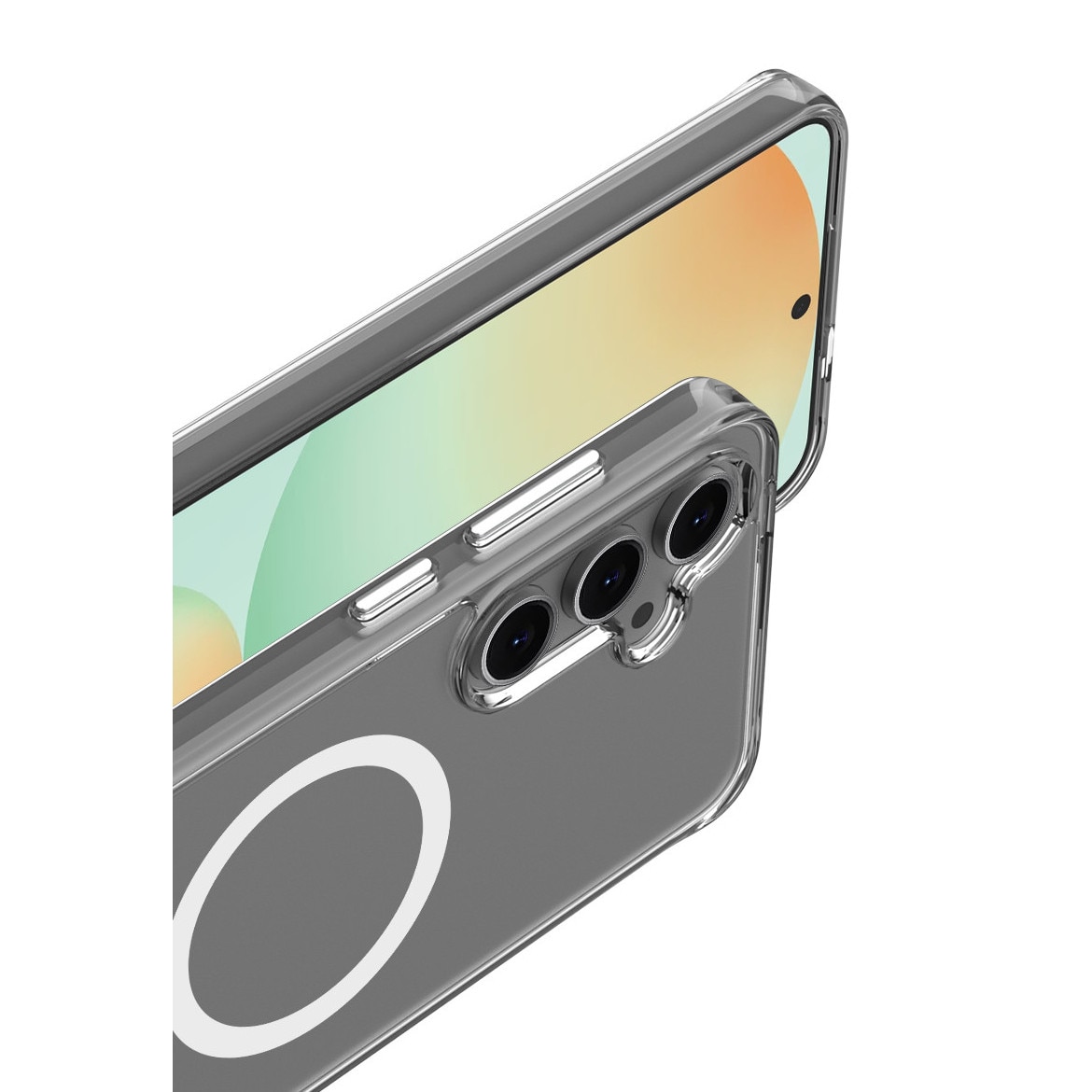 Husa de Protectie, Compatibila Samsung Galaxy S24 FE, Doctor Shield Fantom, MagSafe -Transparent