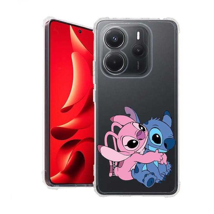 BestCase® Husa pentru Xiaomi Redmi Note 14 4G, Anti Shock 1.5MM, Angel Hugging Stitch, Protectie camera si ecran, 1938408 AS 1842