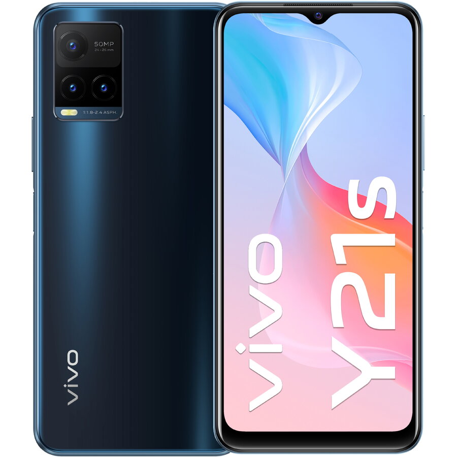 Telefon mobil, Vivo Y21S, 4G, 128GB, 4GB RAM, Dual-SIM, Albastru Midnight