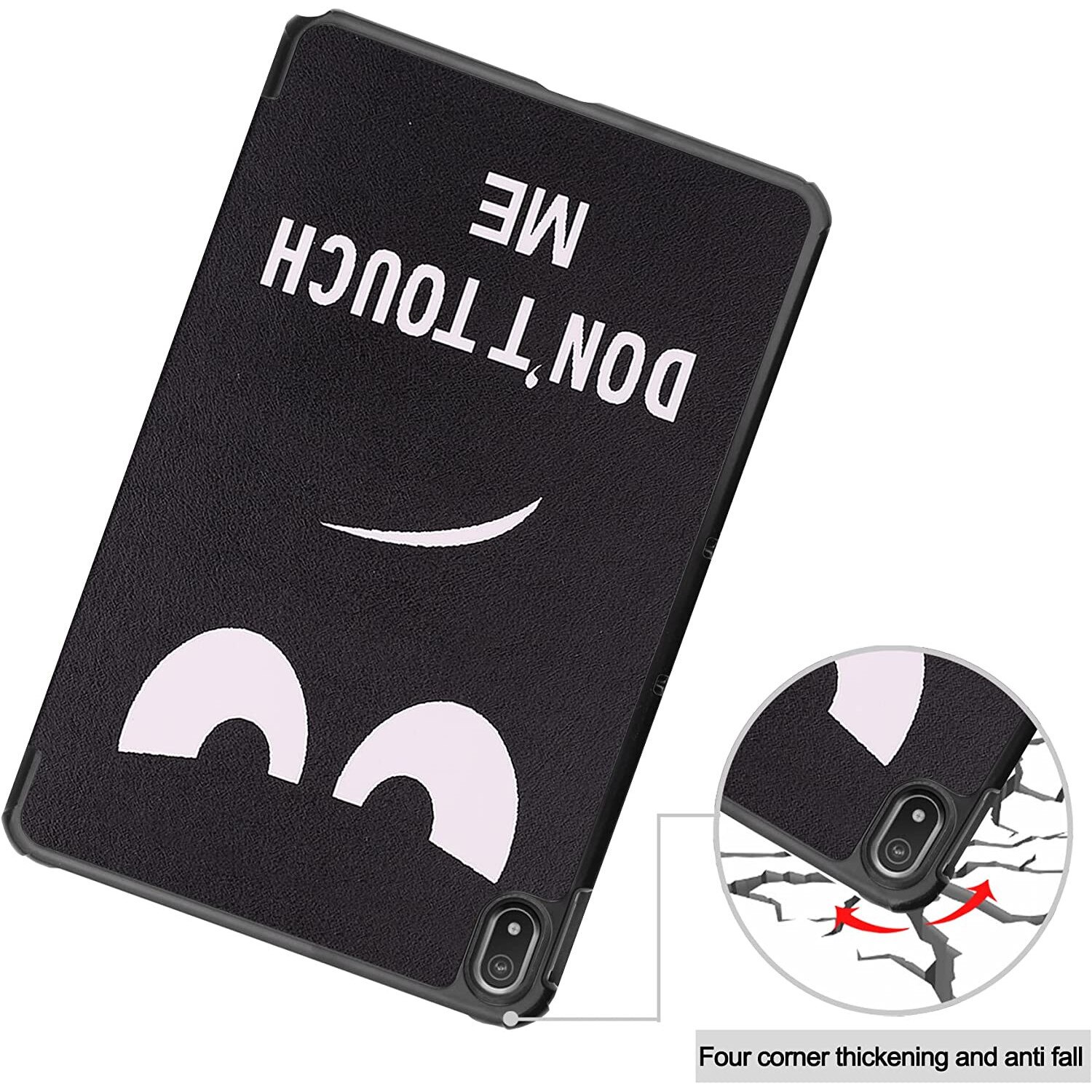 Husa Slim Sigloo, Smart Cover, Trifold, pentru tableta Lenovo Tab P11 / P11 Plus TB-J607/J606F, 11 inch, model Don't Touch Me