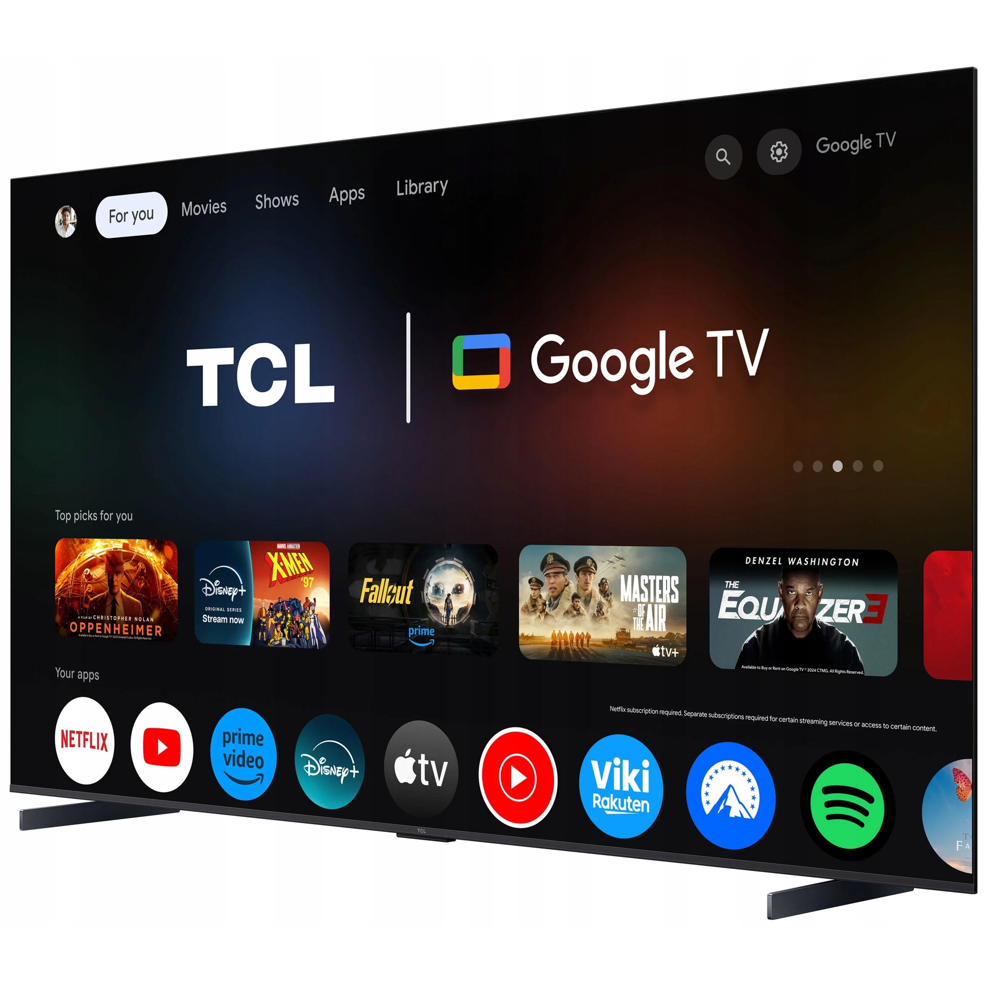 Televizor QLED 4K TCL P89K 98" Dolby Atmos, 120Hz, Wi-Fi, Negru