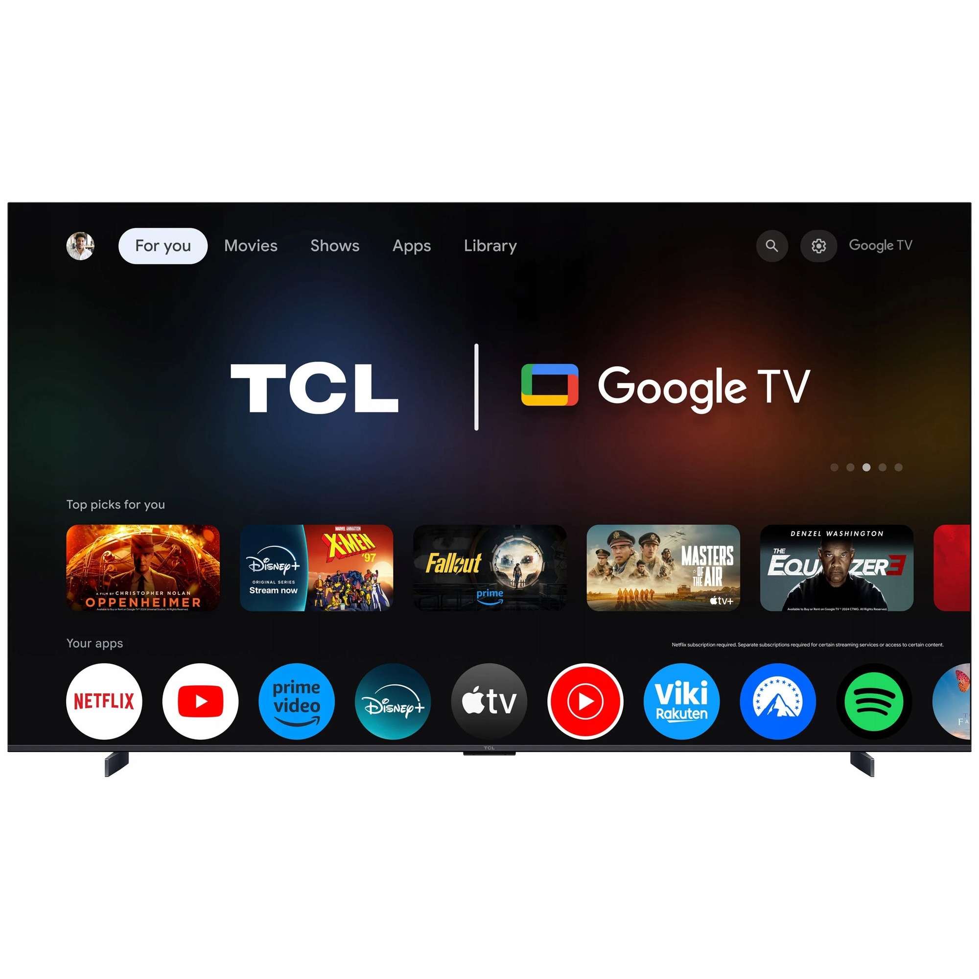 Televizor QLED 4K TCL P89K 98" Dolby Atmos, 120Hz, Wi-Fi, Negru