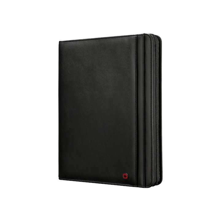 Geanta laptop, Piele, A4, Compartimentat, Negru, 15.6"