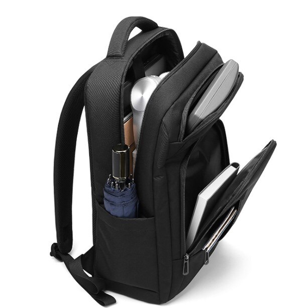 Rucsac laptop 15.6", casual, compact, impermeabil, Escalate, 43x14x28 cm, Negru