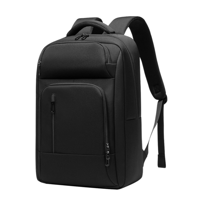 Rucsac laptop 15.6", casual, compact, impermeabil, Escalate, 43x14x28 cm, Negru