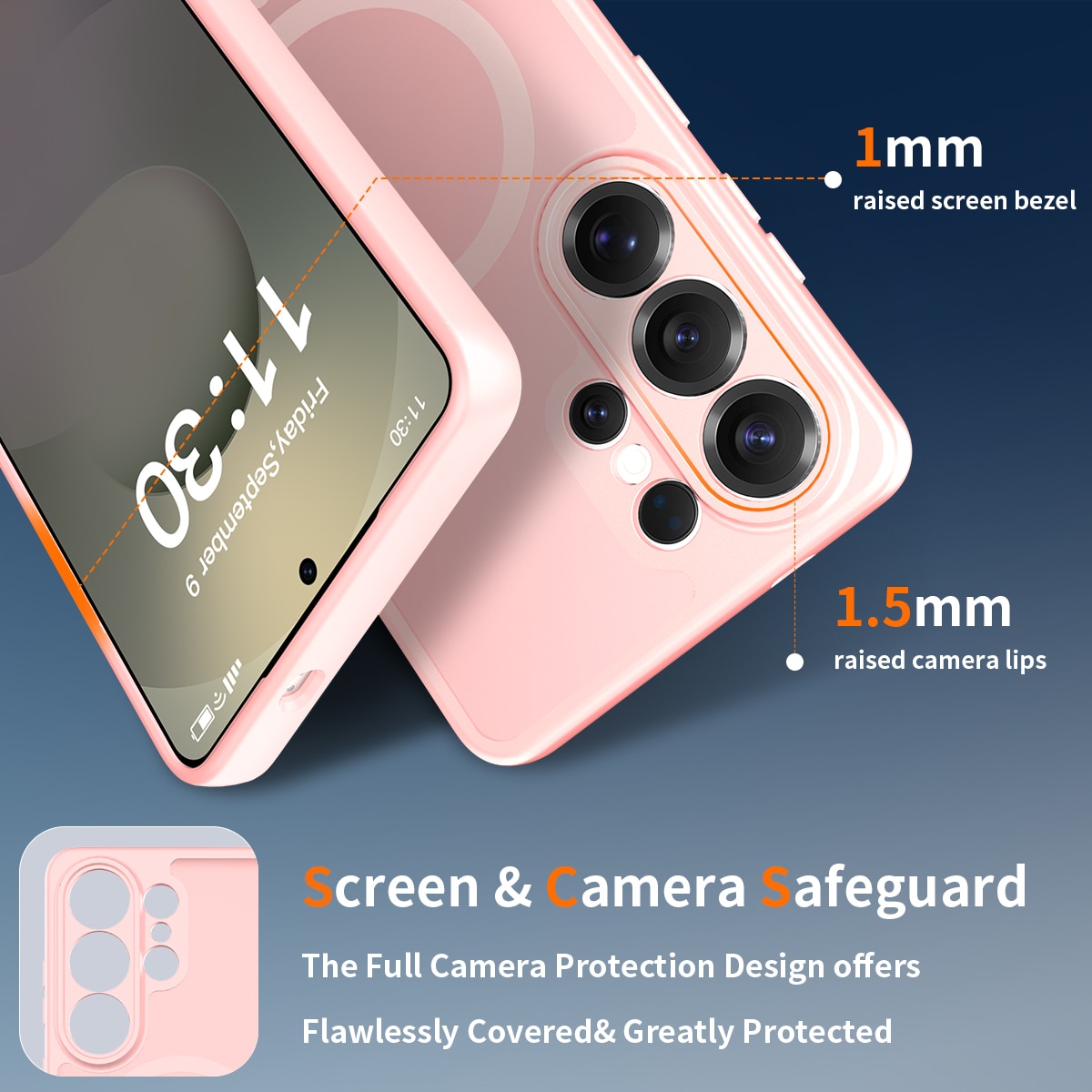 Husa de protectie pentru Samsung Galaxy S26 Ultra, Omelivon, MagSafe, Protectie completa, Anti-Soc, Decupaje Precise, Incarcare Wireless, Materiale Premium, Roz deschis