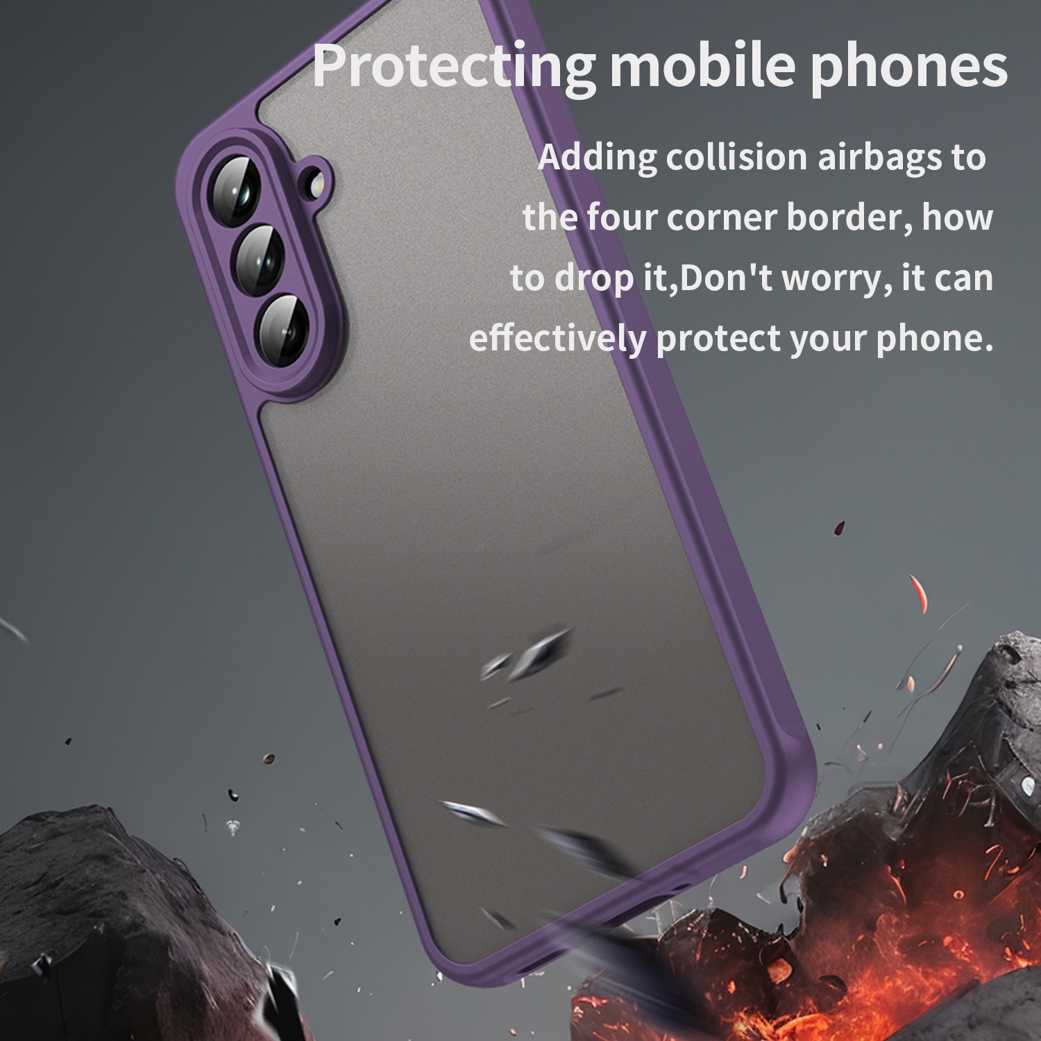 Carcasa pentru telefon, EJANBO, pentru Samsung Galaxy A56-5G, mov, TPU