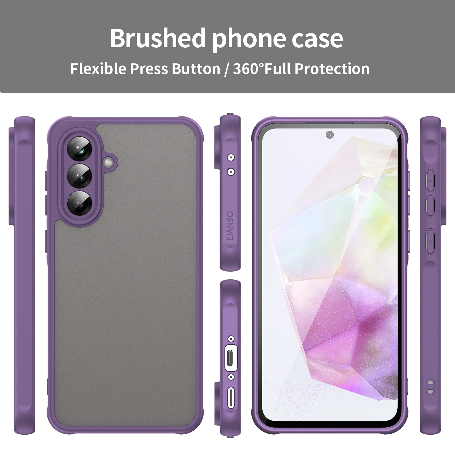 Carcasa pentru telefon, EJANBO, pentru Samsung Galaxy A56-5G, mov, TPU