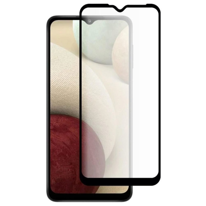 Folie Sticla BlueStar pentru Samsung Galaxy A12 / M12, 3D, Full Cover, Case Friendly, Negru