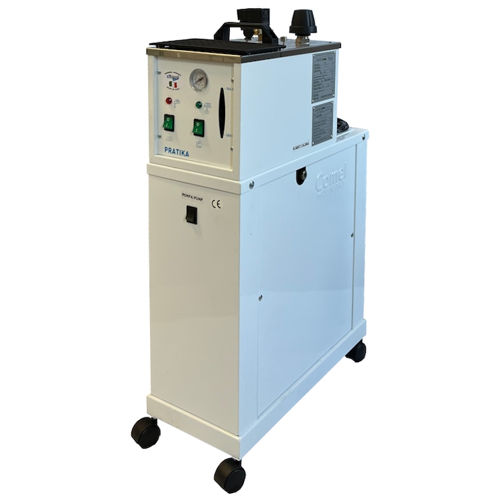 PRATIKA COMPLETA – Generator de abur industrial, cazan inox 5L, rezervor extern 8L, pompa semiautomata, supapa de siguranta, ideal pentru hoteluri, restaurante si ateliere textile