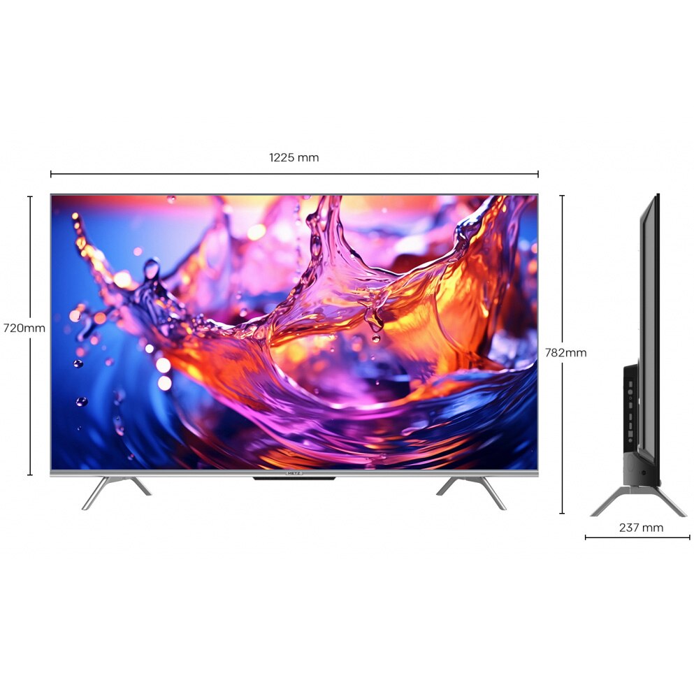 Televizor METZ LED 55MUD7000, 139 cm, Smart Google TV, 4K Ultra HD, Clasa F (Model 2024)