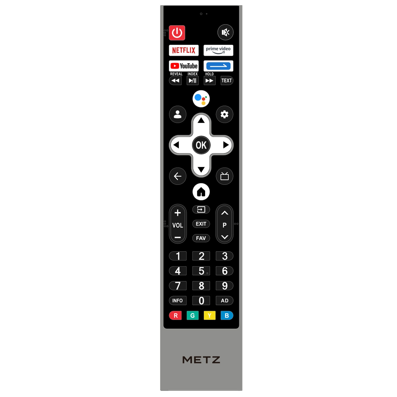 Televizor METZ LED 55MUD7000, 139 cm, Smart Google TV, 4K Ultra HD, Clasa F (Model 2024)