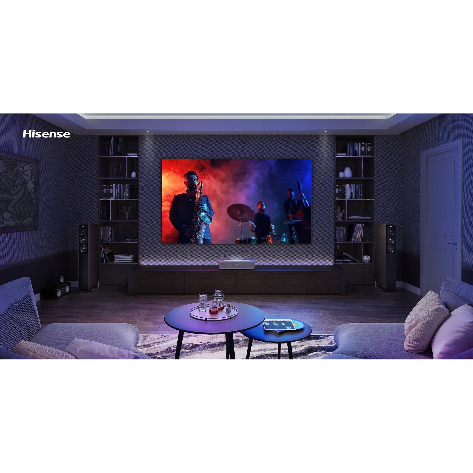 Televizor Laser 120" Hisense 4K, Dolby Atmos, HDR10, Srebrny